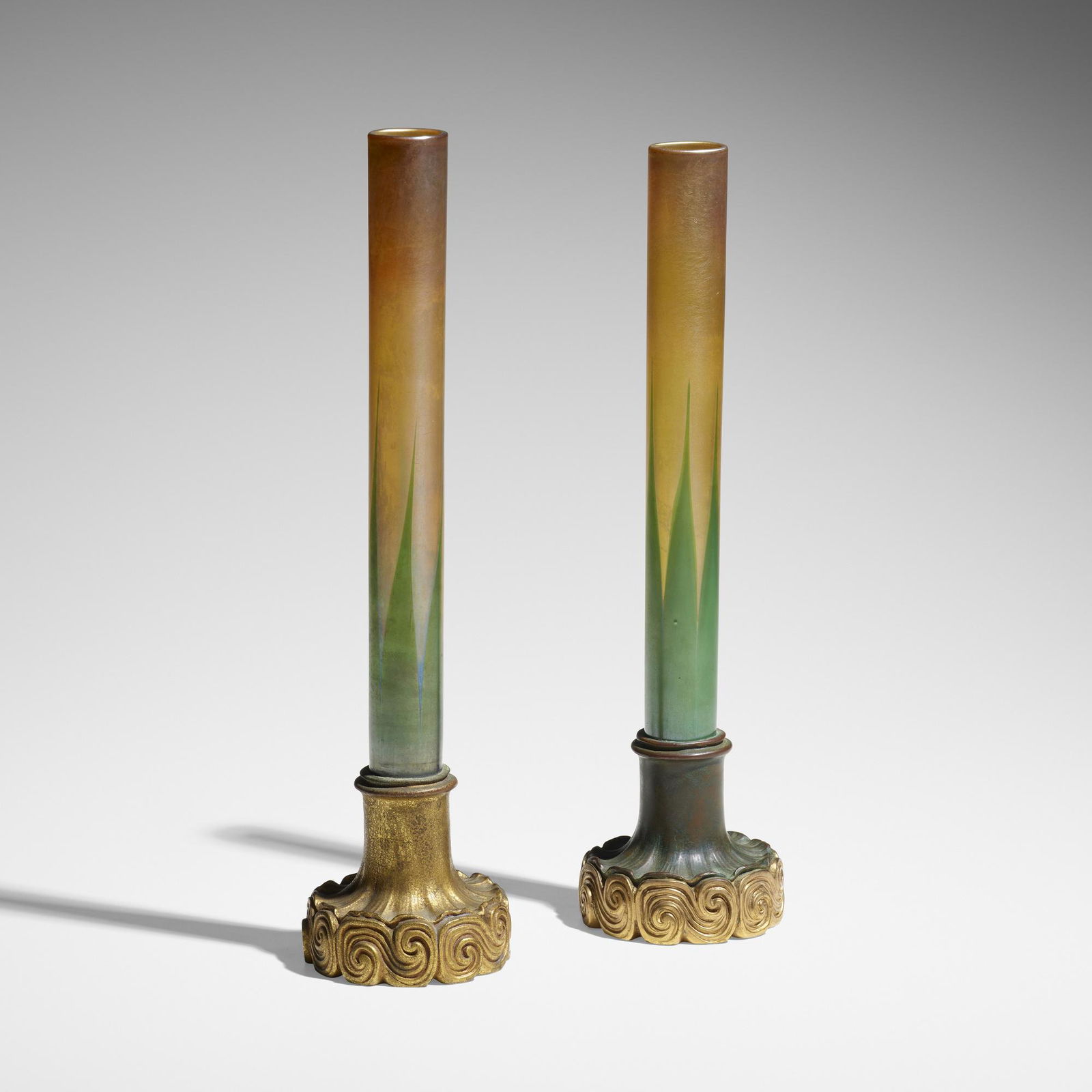Tiffany Studios, Vases, set of two (1 of 4)
