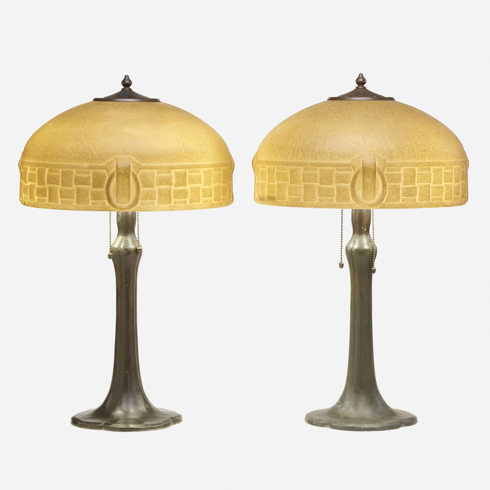 Handel, Mosserine table lamps, pair (1 of 4)