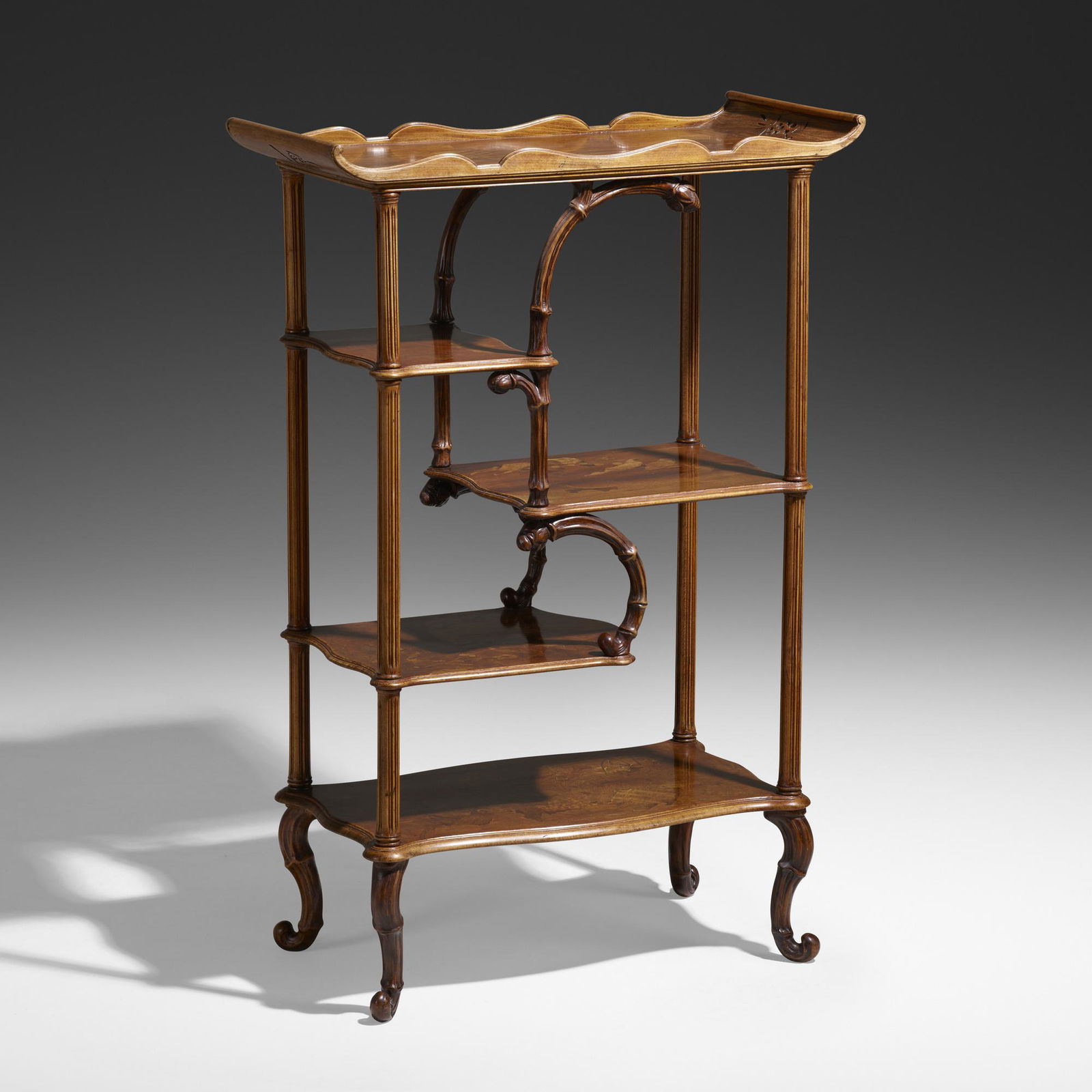 Emile Galle, Marquetry etagere with berries (1 of 8)