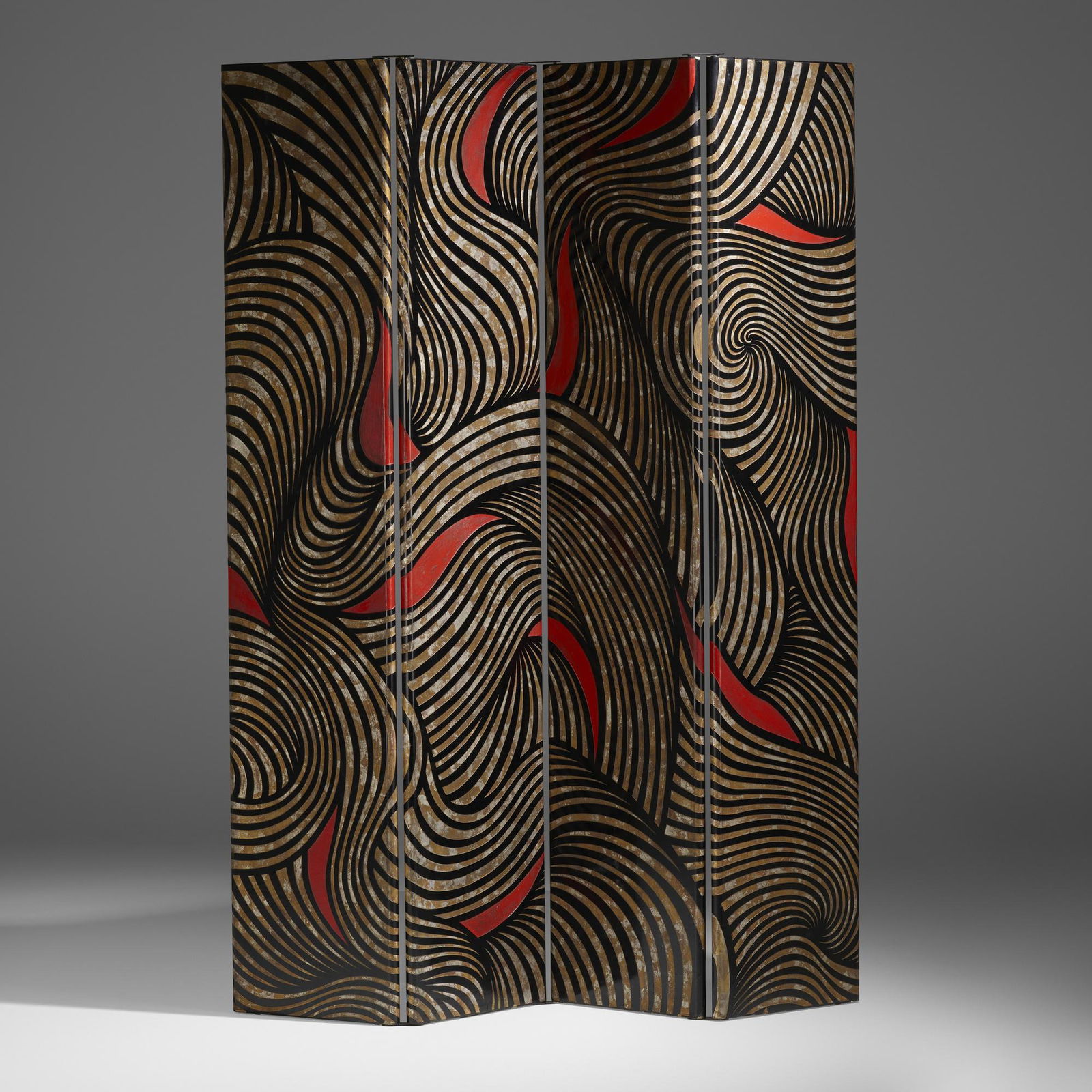 Karl Springer, Rare Coromandel folding screen (1 of 3)