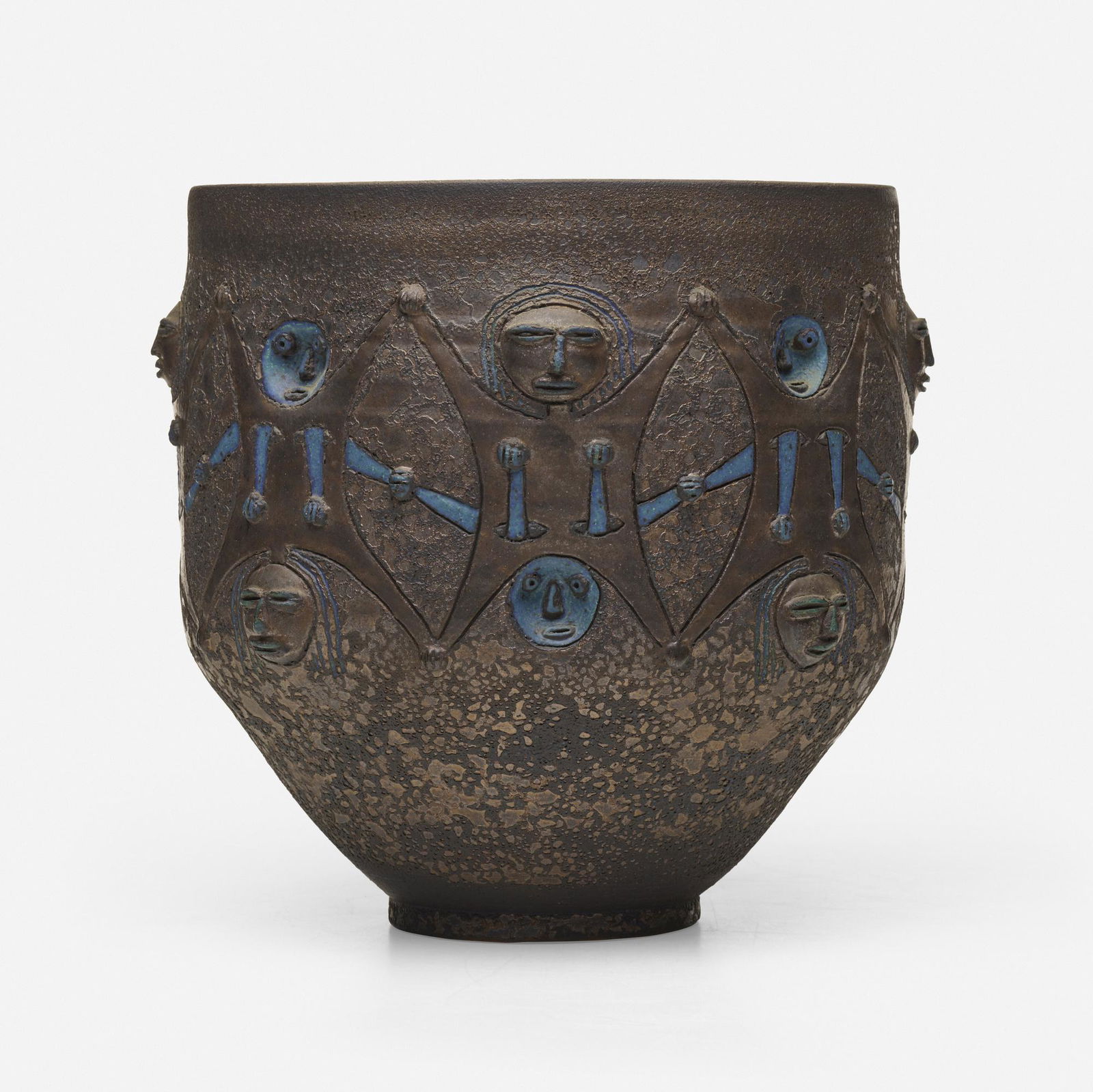 Edwin and Mary Scheier, Vase: Edwin and Mary Scheier Vase USA, 1983glazed stoneware 12 h x 12.75 dia in (30 x 32 cm) Incised signature and date to underside 'Scheier 83'. This work will ship from Rago i