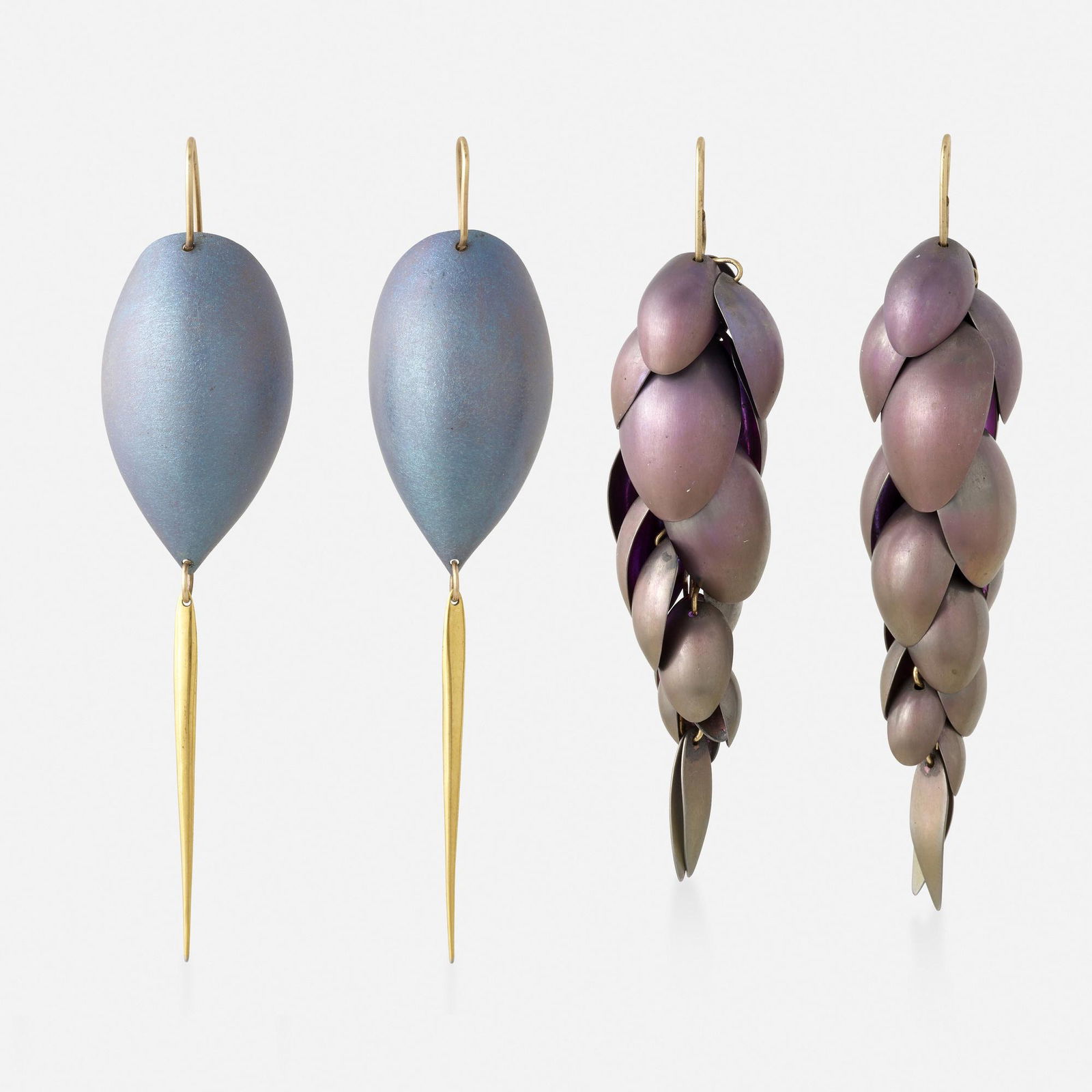 Ted Muehling, Two pairs of niobium earrings (1 of 3)