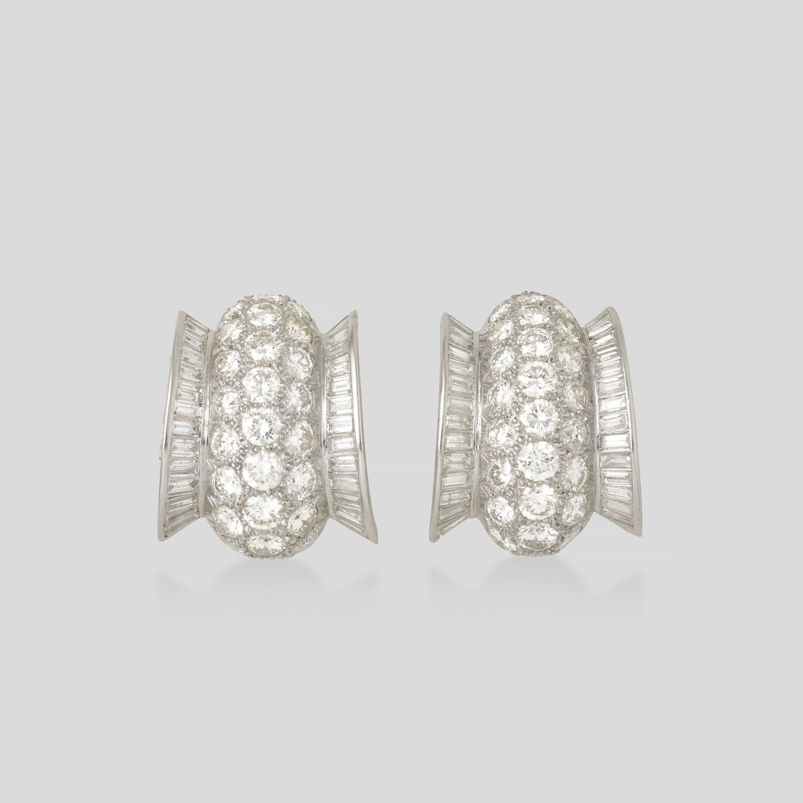 Diamond and platinum earrings (1 of 3)