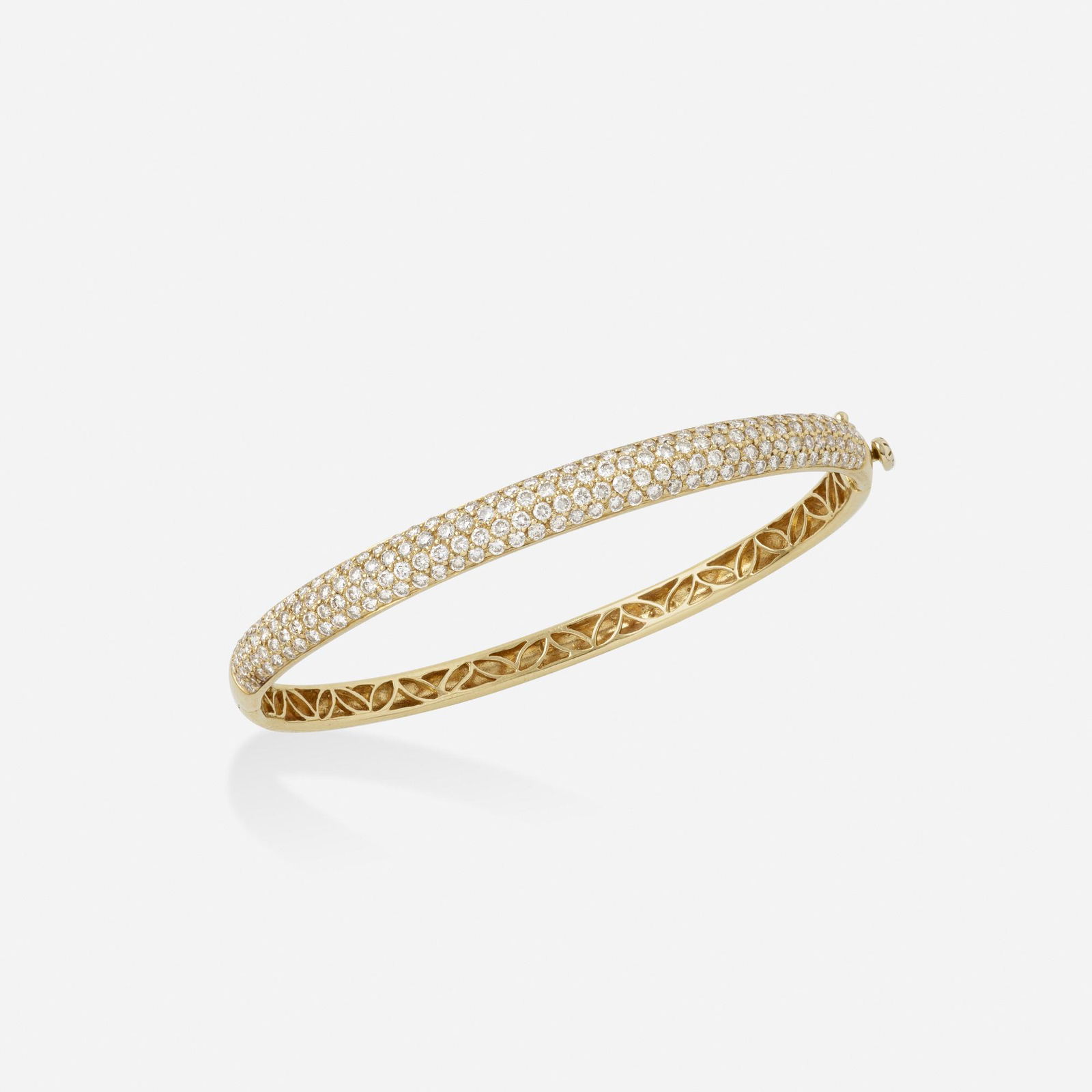 Diamond and gold bangle bracelet (1 of 2)