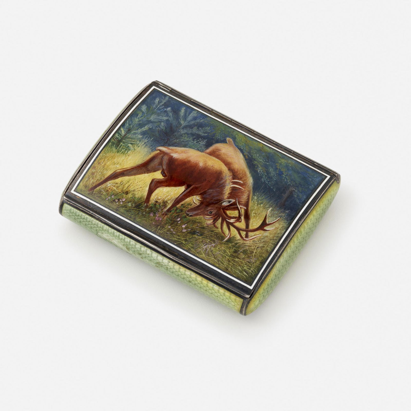Austrian, Enamel and silver cigarette case (1 of 5)