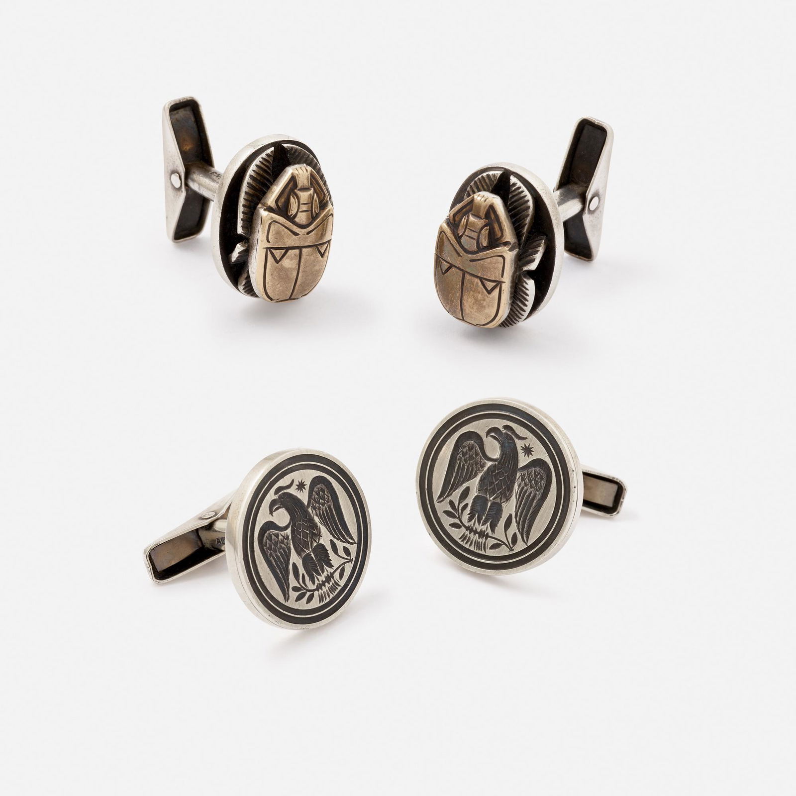 Allan Adler, Two pairs of sterling cufflinks (1 of 2)