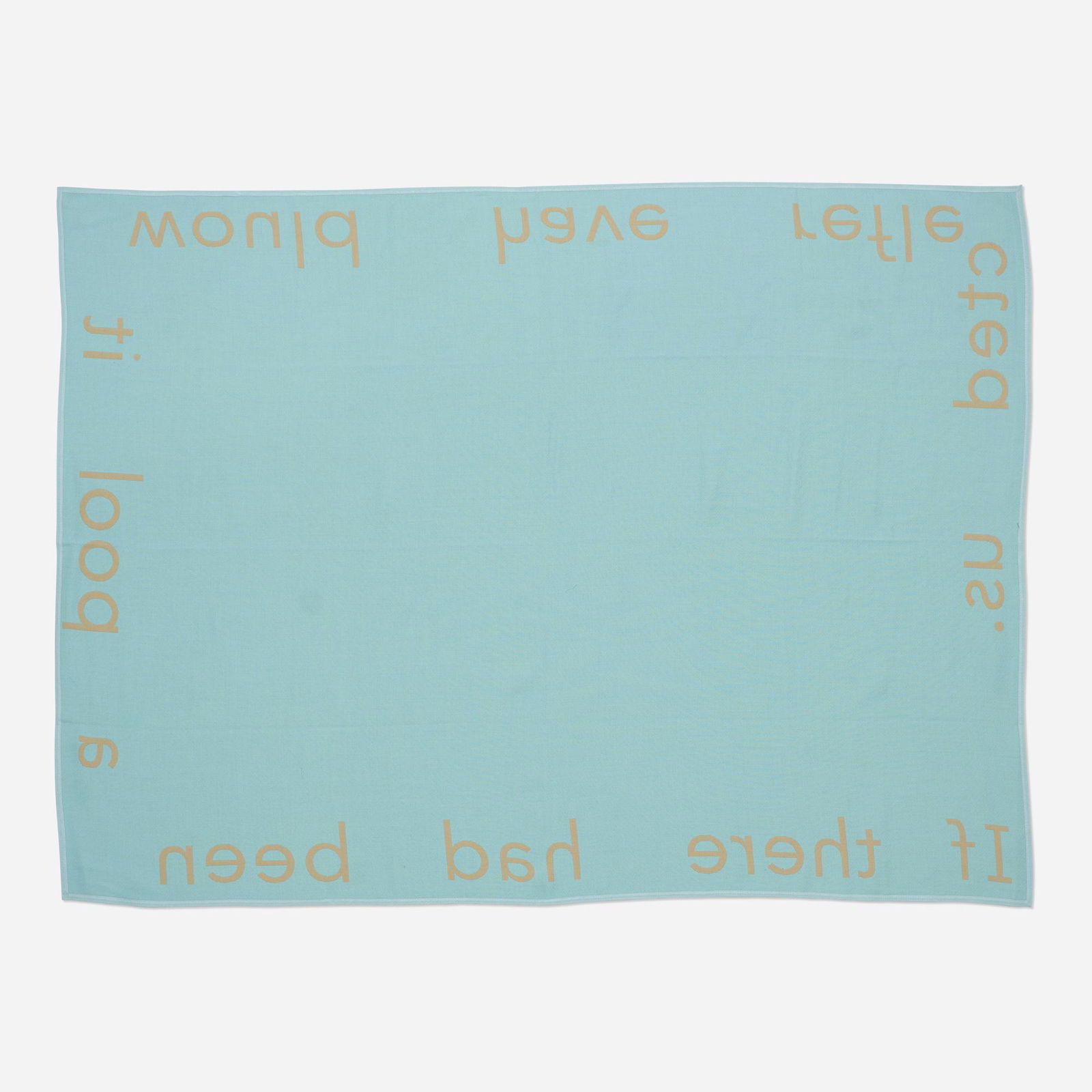 Jim Hodges, Untitled (Double-Sided Blanket): Jim Hodges Untitled (Double-Sided Blanket) 1998dyed woven wool 52.5 h x 72.5 w in (133 x 184 cm) This work is from the edition of unknown size woven by Anichini, Inc., Tunbridge, VT and Milan