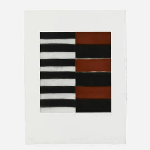 Sean Scully, Large Mirror II: Sean Scully Large Mirror II 1997etching, aquatint, spit bite and sugar-lift in colors on Somerset image: 17.75 h x 15.75 w in (45 x 40 cm) sheet: 19.5 h x 22.25 w in (50 x 57 cm) Signed, ti
