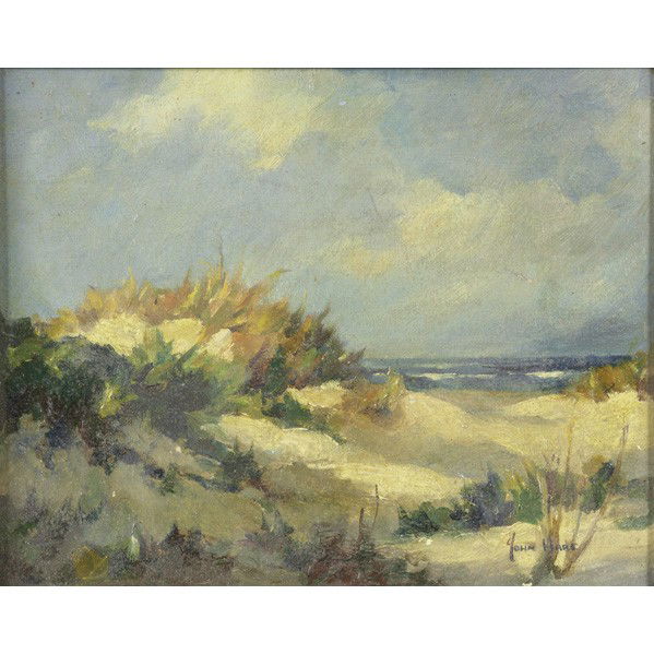 JOHN CUTHBERT HARE (American, 1908-1978): JOHN CUTHBERT HARE (American, 1908-1978); Oil on board (framed); ''Provincetown, Mass.''; Signed; 8'' x 10''