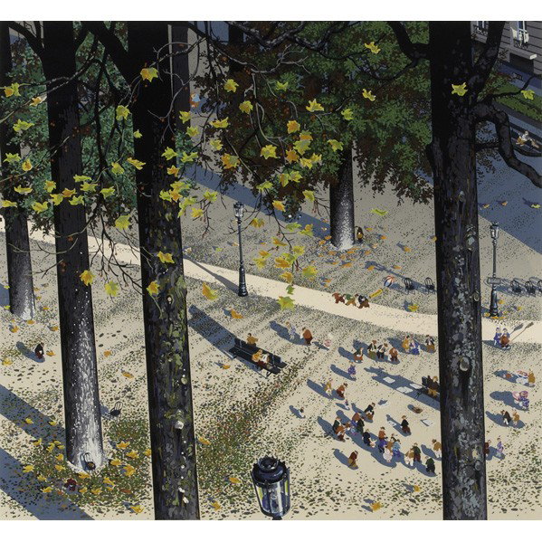 HIRO YAMAGATA (Japanese/American, b. 1948): HIRO YAMAGATA (Japanese/American, b. 1948); Screenprint in colors, ''The Poet'', 1984; Signed and numbered PP 6/10; 21 1/2'' x 23 1/2'' (image), 27'' x 28 1/2'' (sight)