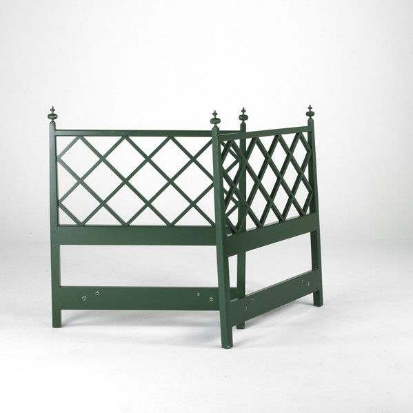 TOMMI PARZINGER; PARZINGER ORIGINALS: TOMMI PARZINGER; PARZINGER ORIGINALS; Pair of lacquered Twin headboards, USA 1960's; Unmarked; Each: 47 3/4'' x 41 1/2'' x 2''