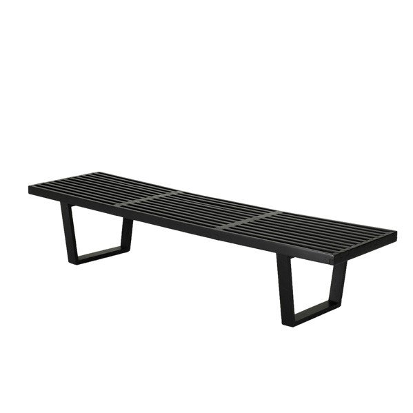 GEORGE NELSON; HERMAN MILLER: GEORGE NELSON; HERMAN MILLER; Slat bench, USA, 1960's; Painted wood; Unmarked; 14'' x 68'' x 18 1/2''