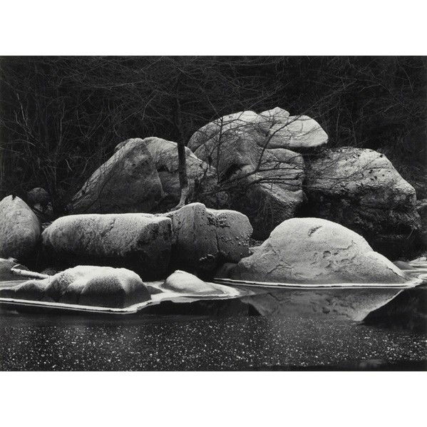 JOHN SEXTON: JOHN SEXTON; Black & white photograph ''Frost Covered Boulders,'' 1980; Signed; 9 5/8'' x 13'' (image)
