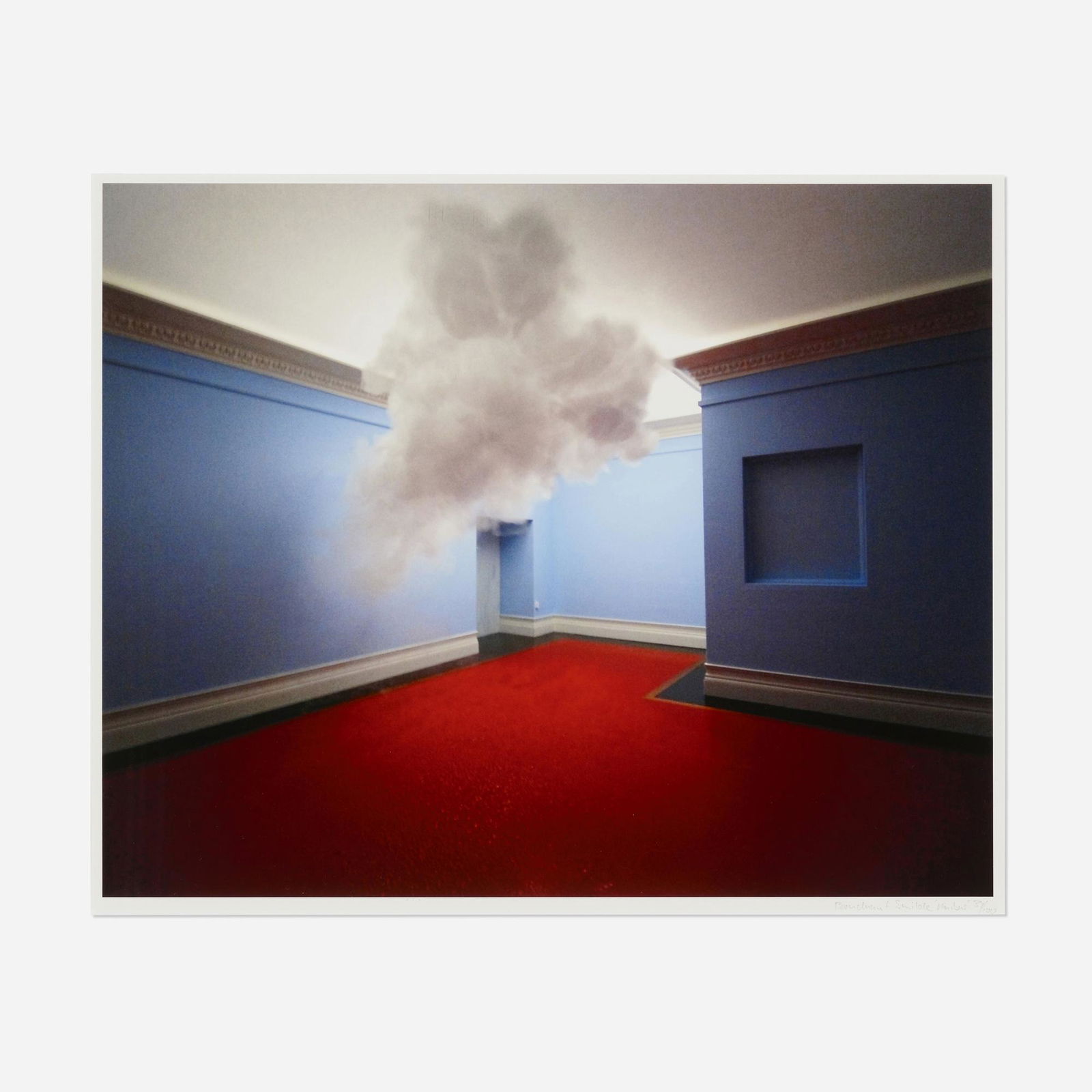 Berndnaut Smilde, Nimbus: Berndnaut Smilde Nimbus 2021archival pigment print in colors image: 13.875 h x 17.25 w in (35 x 44 cm) sheet: 16.125 h x 19.625 w in (41 x 50 cm) Signed, titled and numbered to lower right