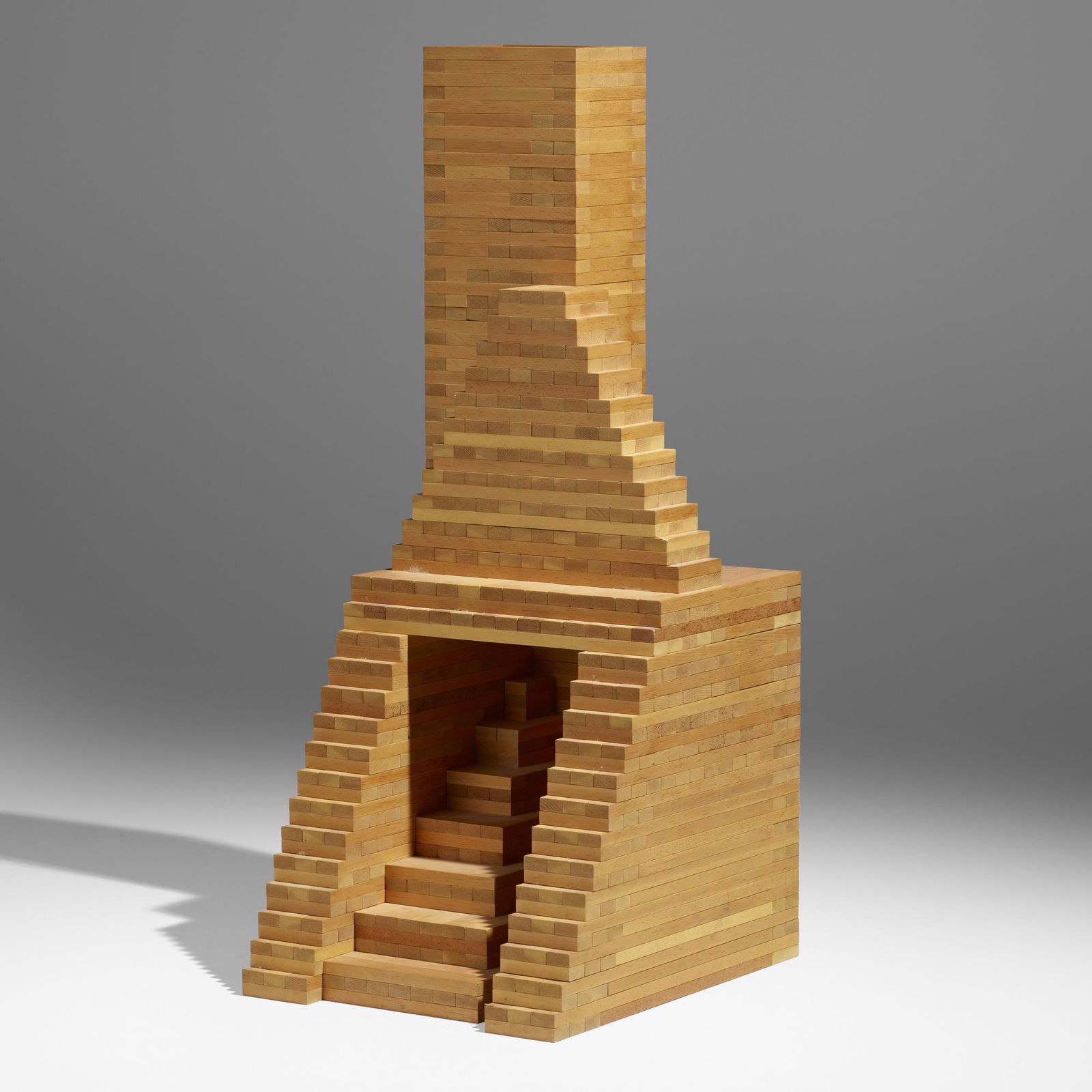 Jackie Ferrara, A187 assemblage and drawings: Jackie Ferrara A187 (wood assemblage and two drawings) 1977wood assemblage, ink and graphite on paper sculpture: 52.5 h x 21 w x 25.5 d in (133 x 53 x 65 cm) drawings, sight: 16.375 h x 21.375 w i