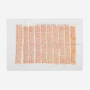 Louise Bourgeois, Red Room (Parents) Pillowcase: Louise Bourgeois Red Room (Parents) Pillowcase 2007mixed media 20.875 h x 29.375 w in (53 x 75 cm) This work is from the edition of 1000 produced by Third Drawer Down for Louise Bourgeois's 20