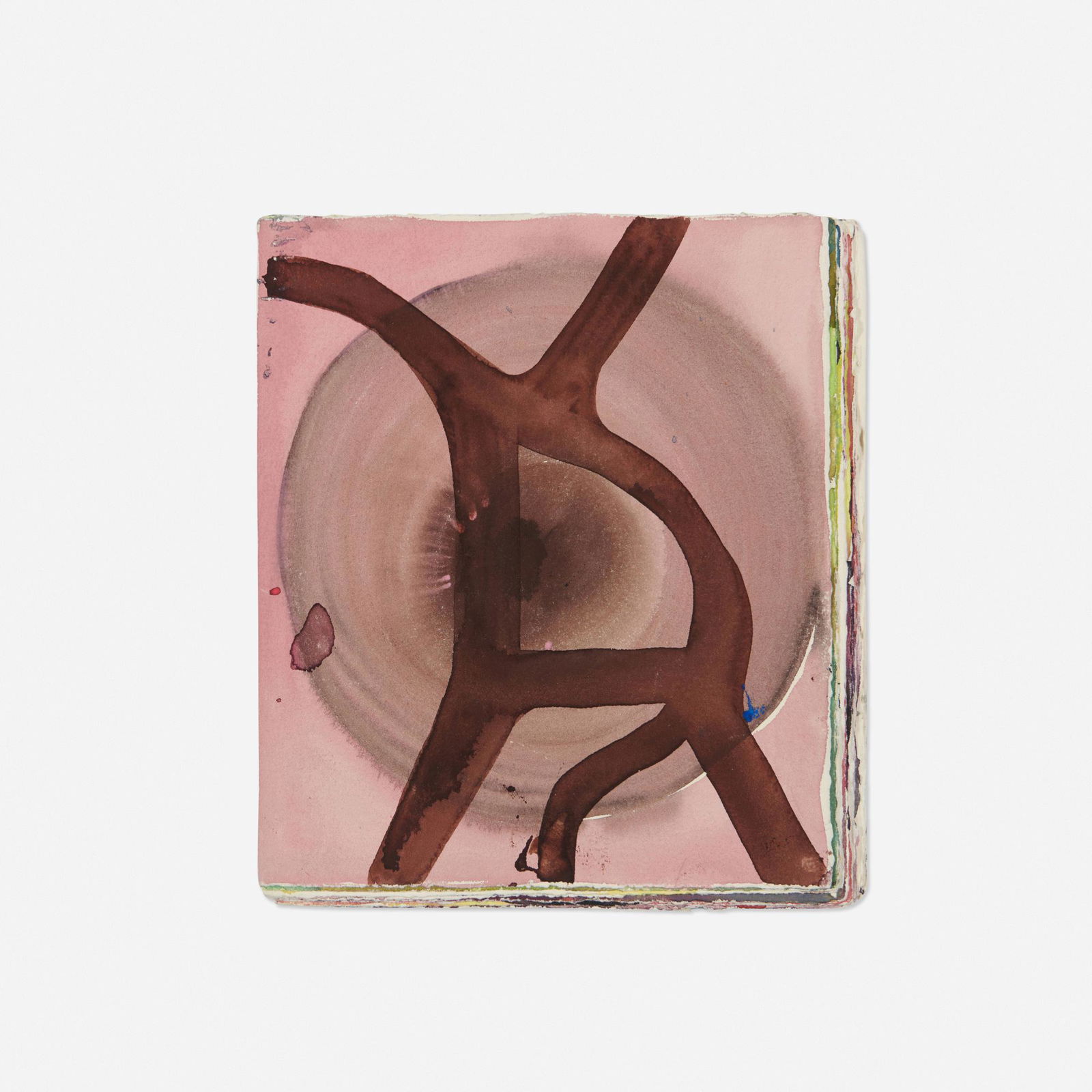 Joanne Greenbaum, Book of paintings: Joanne Greenbaum Book of paintings 2015watercolor on paper folded into book 9.125 h x 8.375 w x .625 d in (23 x 21 x 2 cm) Signed and dated to verso 'Joanne Greenbaum 2015'.