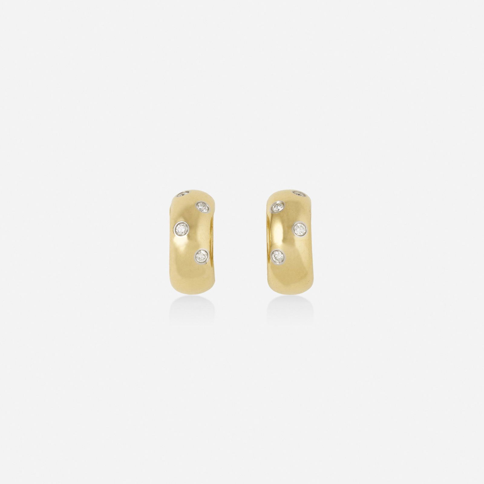 Tiffany & Co., 'Etoile' diamond and gold earrings (1 of 4)