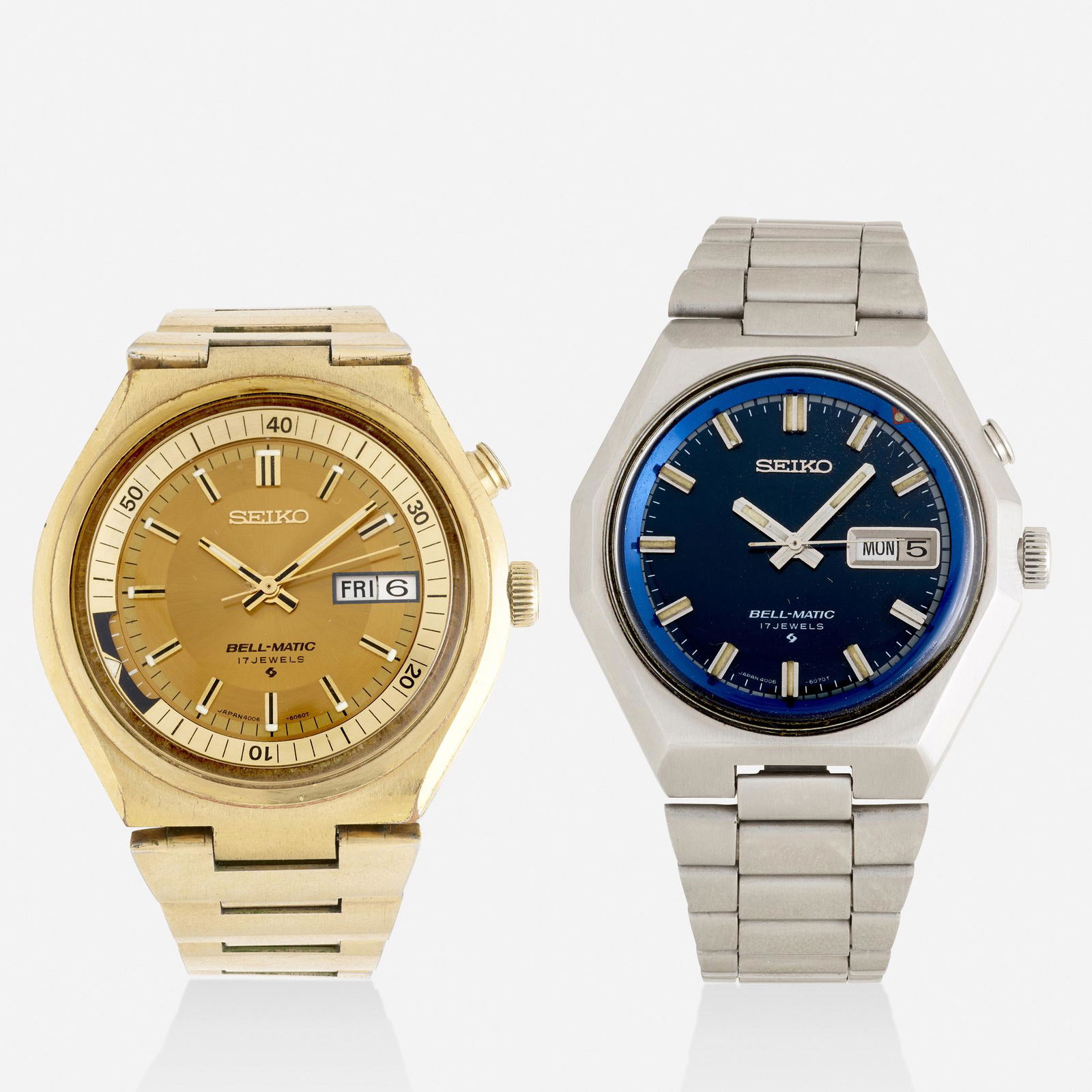 Seiko, Two 'Bell-Matic' wristwatches (1 of 2)