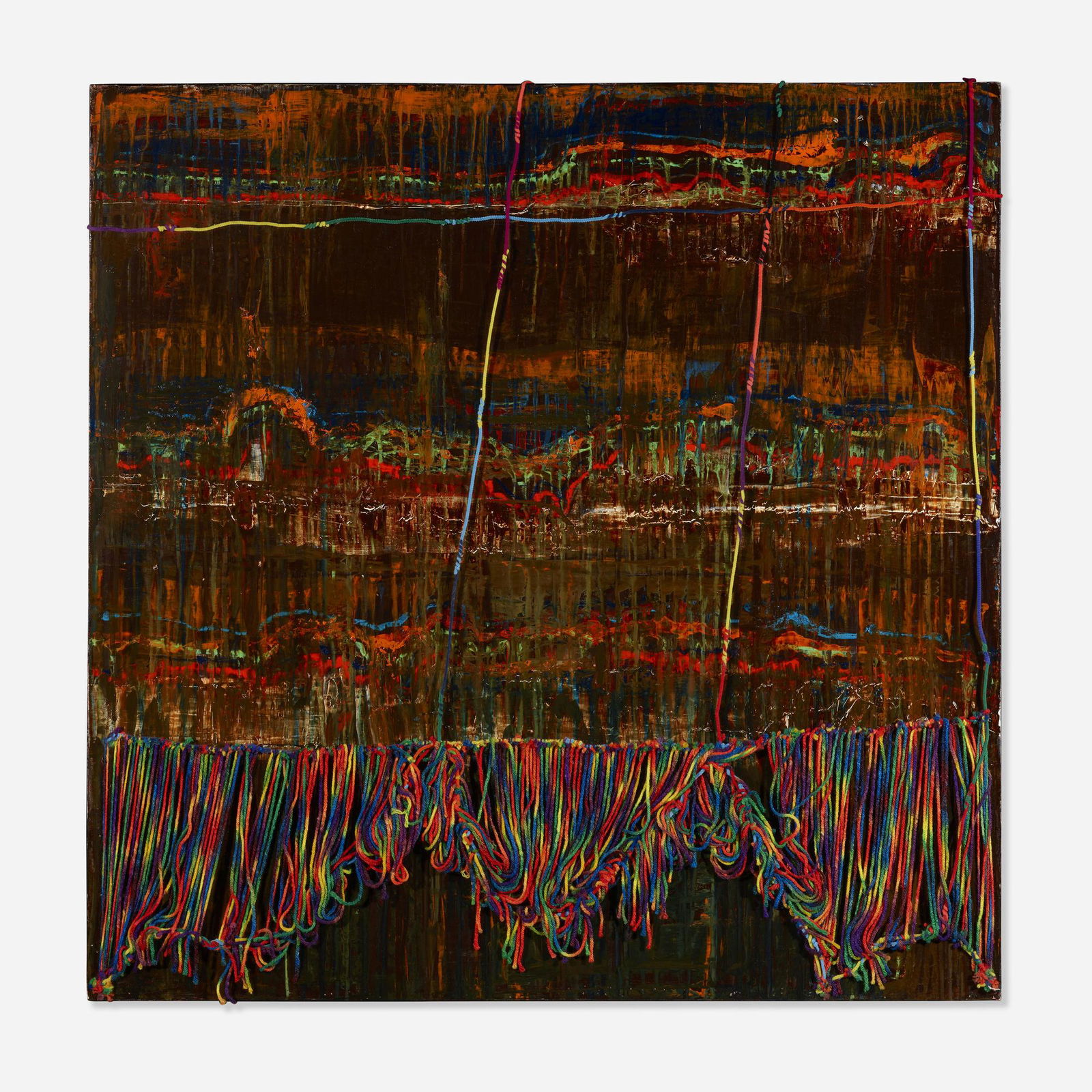 Rochelle Feinstein, Flirt: Rochelle Feinstein Flirt 1995oil and mixed media on linen 42 h x 42 w in (107 x 107 cm) Signed, titled and dated to verso 'Flirt 1995 R. Feinstein'. Provenance: Max Pro