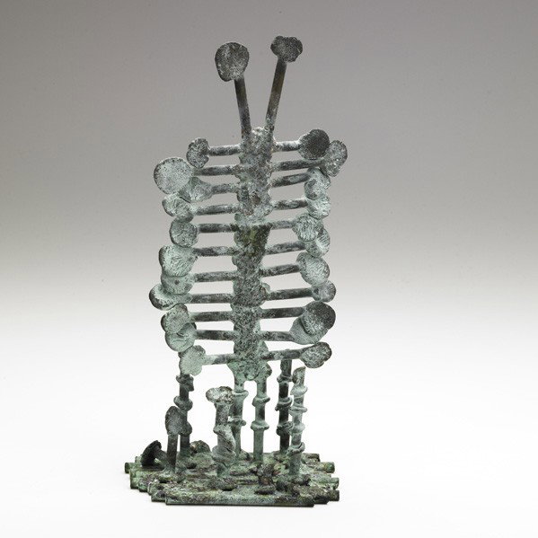 KLAUS IHLENFELD; Sculpture: KLAUS IHLENFELD; Patinated bronze sculpture, ''Ancestor Tree,'' Berks County, PA, ca. 2010; Provenance: The artist; Stamped KI; 11 1/2'' x 5 1/2'' x 4''
