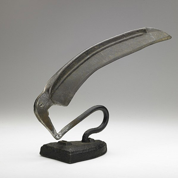 KLAUS IHLENFELD; Sculpture: KLAUS IHLENFELD; Painted iron sculpture, ''Tucan,'' Berks County, PA, 2006; Provenance: The artist; Signed KI; 11 3/4'' x 18'' x 4 1/4''