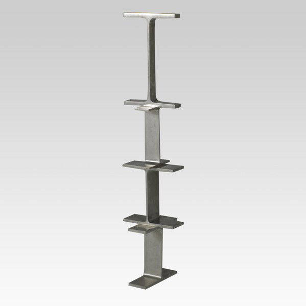 JAMES PRESTINI; Sculpture: JAMES PRESTINI; Untitled nickel-plated steel sculpture (160), USA, 1970; Stamped Prestini 160; 36'' x 8'' x 8''