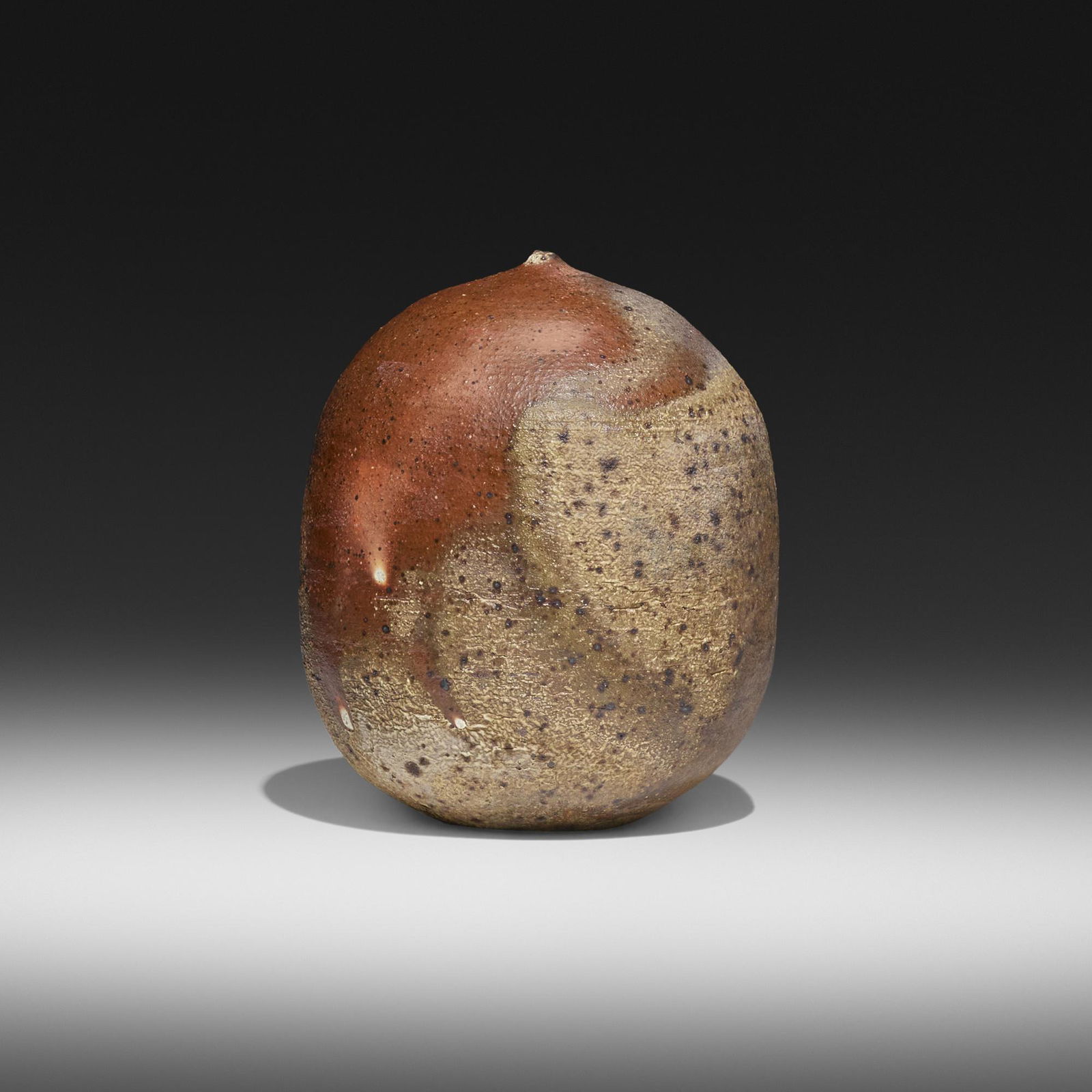 Toshiko Takaezu, Untitled (with rattle): Toshiko Takaezu Untitled (with rattle) 2006anagama-fired stoneware 6.25 h x 5.25 dia in (16 x 13 cm) Incised signature to underside 'TT'. Provenance: Acquired directly