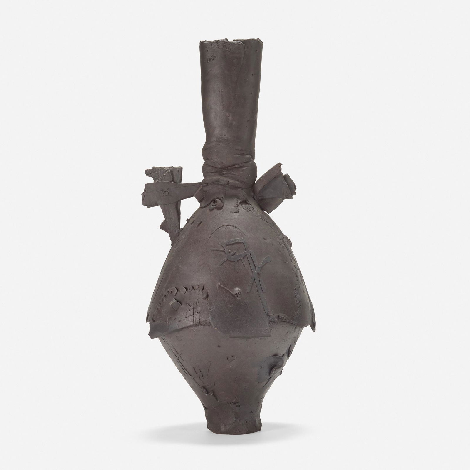 Don Reitz, Untitled (Tea Stack): Don Reitz Untitled (Tea Stack) c. 2010glazed stoneware 47.5 h x 19.75 dia in (121 x 50 cm) Incised signature to base 'Reitz'. Provenance: Leedy-Voulkos Art Center, Kans