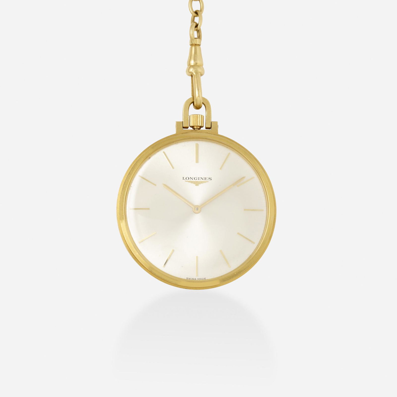 Longines, Gold Pocket Watch With Chain