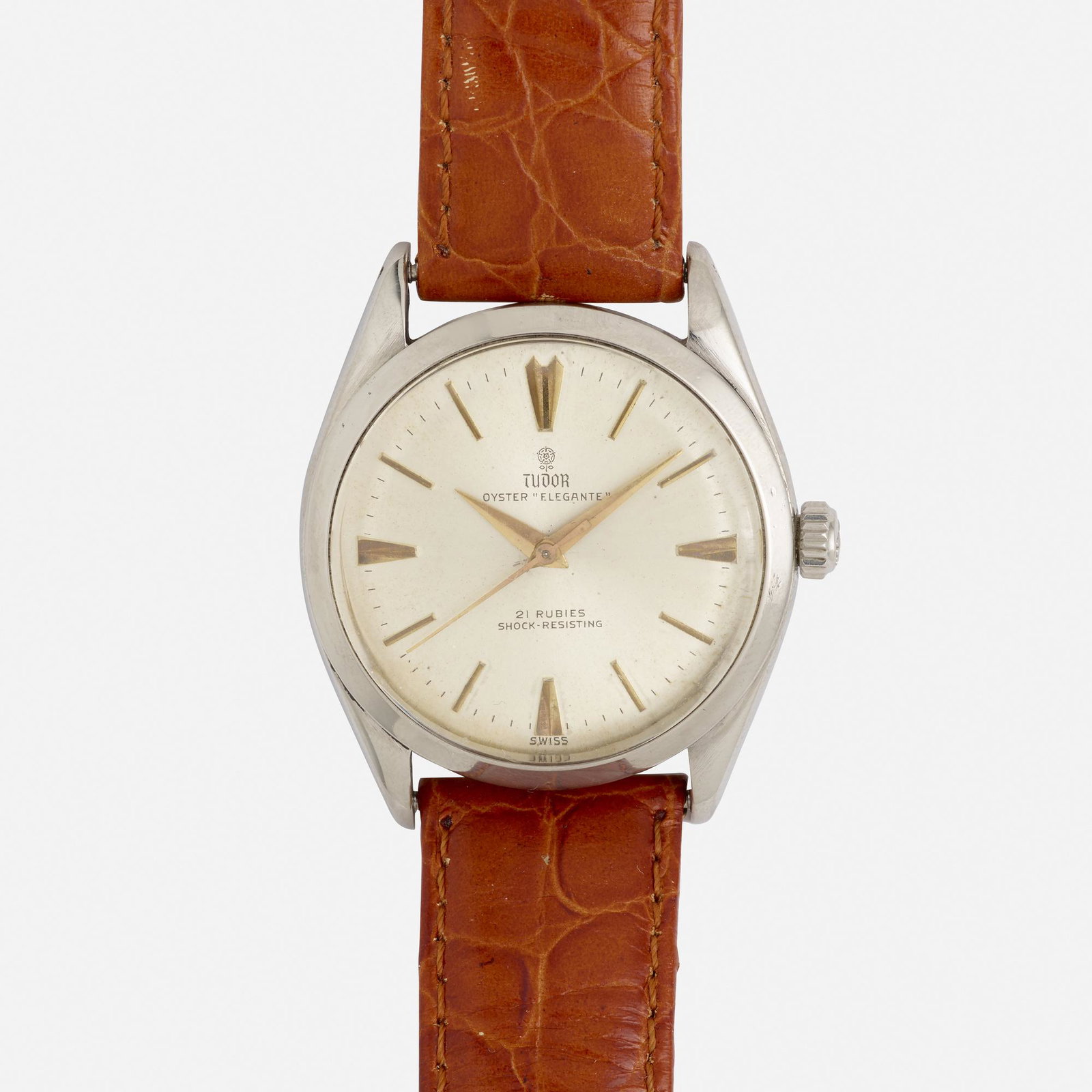 Tudor, 'Oyster Elegante' stainless steel watch (1 of 4)