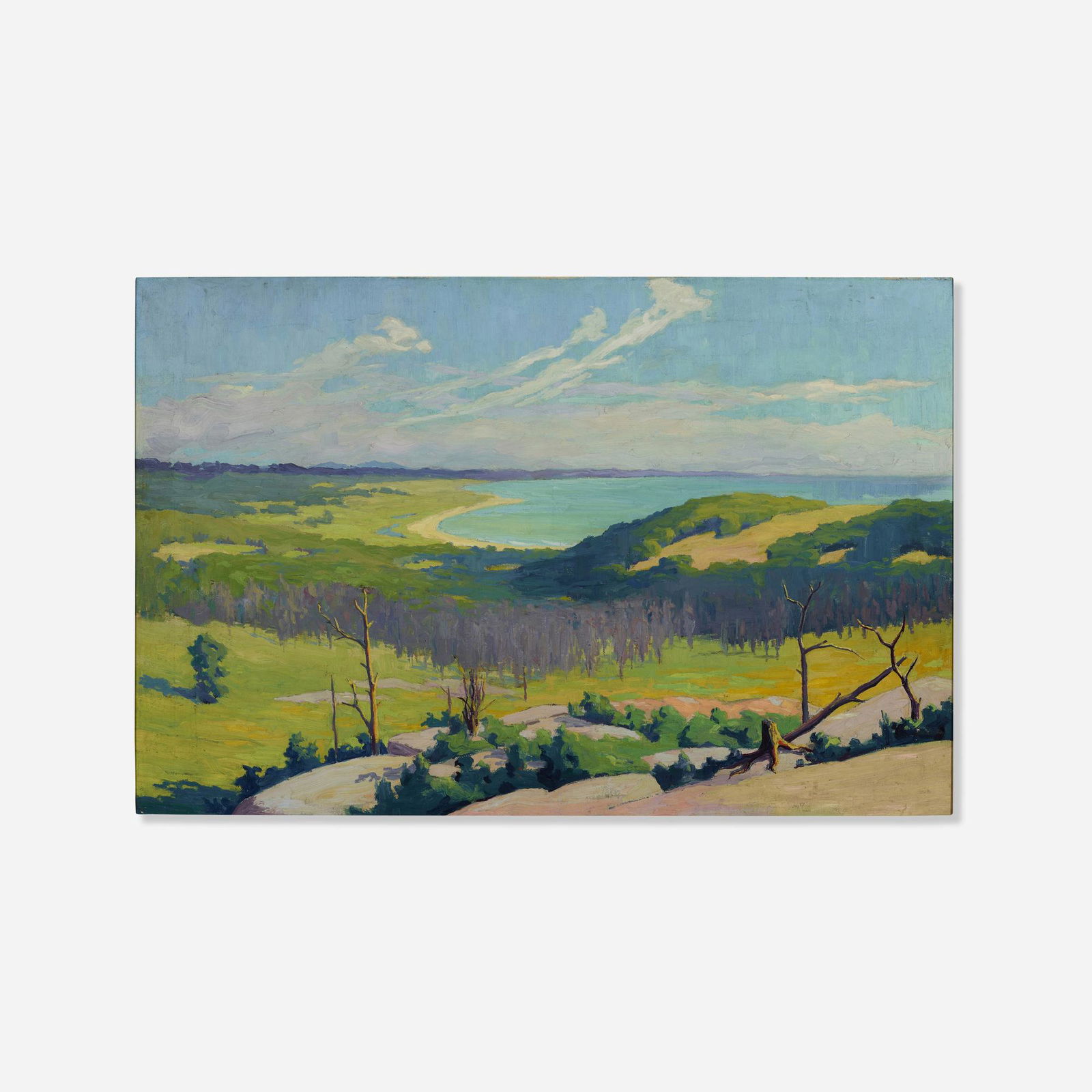 Frank Reed Whiteside, Near the Ocean: Frank Reed Whiteside Near the Ocean oil on canvas 20 h x 30.25 w in (51 x 77 cm) Estate stamp to verso. Provenance: Estate of the artist | Private Collection