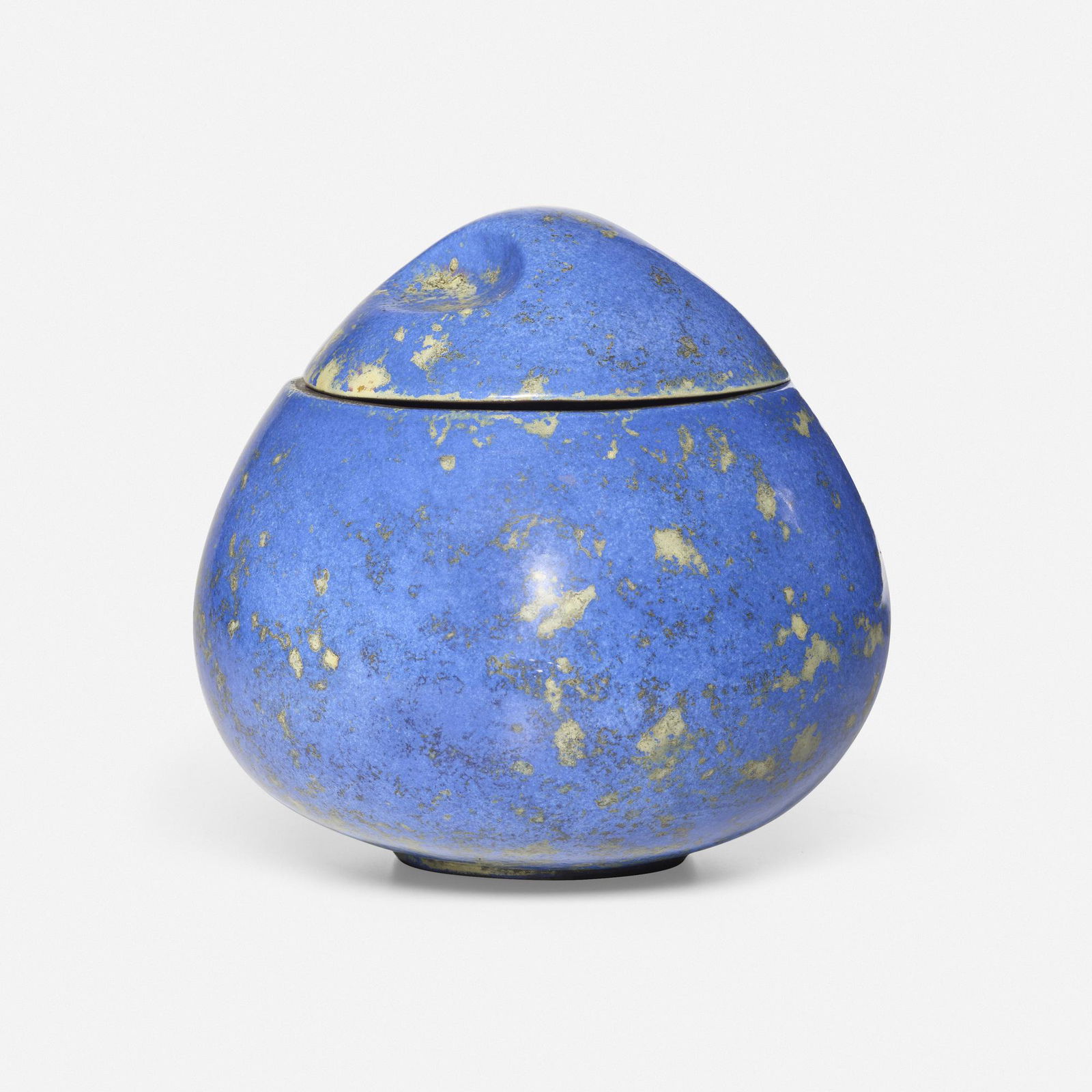 Hans Hedberg, Covered jar: Hans Hedberg Covered jar Sweden, c. 1970glazed stoneware 6.75 h x 7.25 dia in (17 x 18 cm) Incised signature to underside 'Hhg'. Provenance: Hostler Burrows, New York <