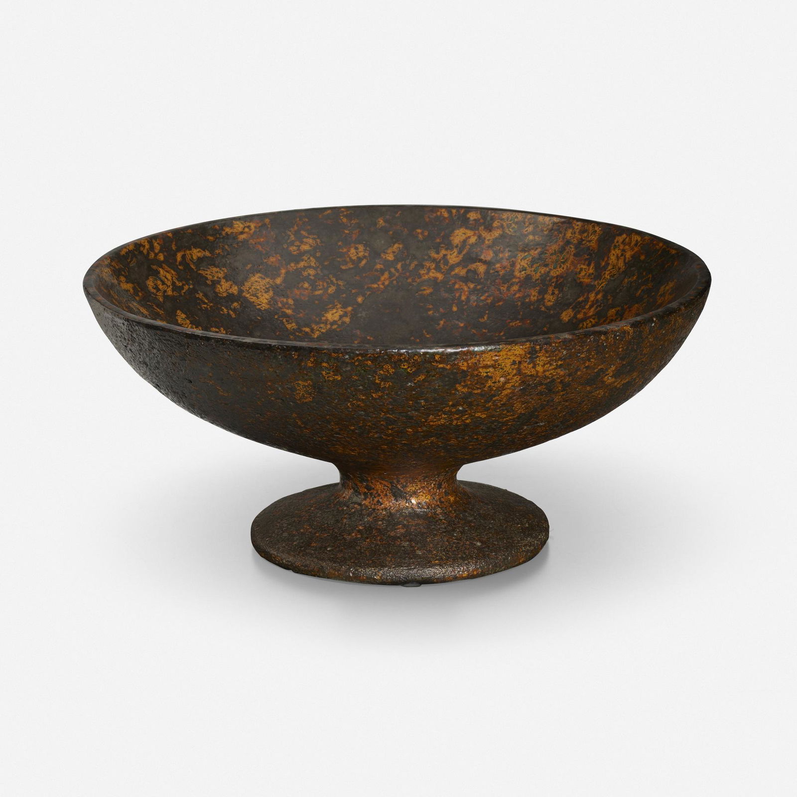 Hans Hedberg, Large footed bowl: Hans Hedberg Large footed bowl Sweden, c. 1970glazed stoneware 8 h x 17 dia in (20 x 43 cm) Incised signature to underside of foot 'Hhg'. Provenance: Hostler Burrows, N