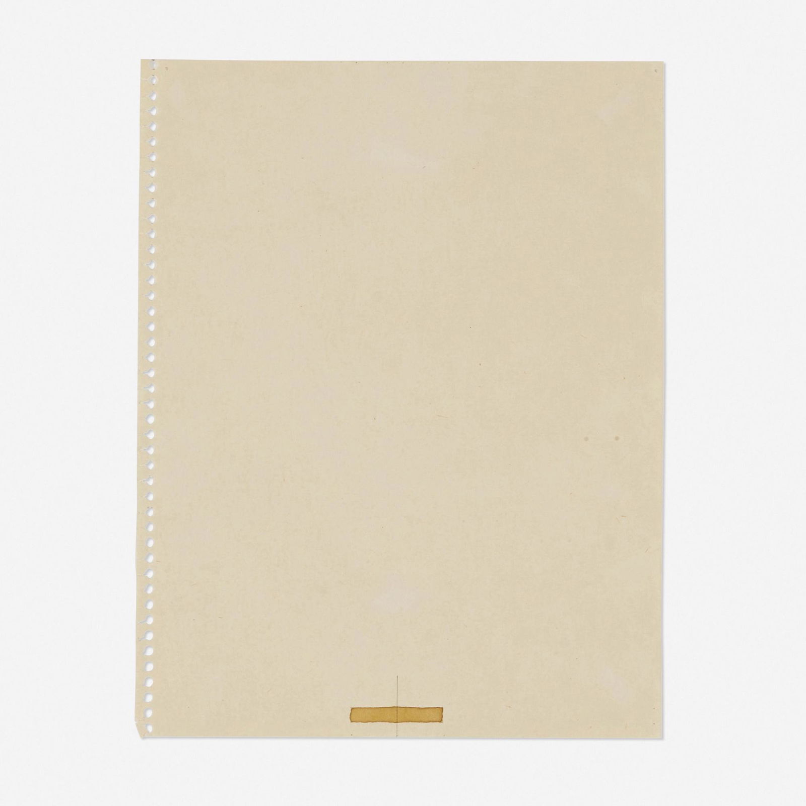 Richard Tuttle, No. 135 36" base line works (1): Richard Tuttle No. 135 36" base line works (1) 1975watercolor and graphite on paper 11 h x 8.5 w in (28 x 22 cm) Signed, titled and dated to verso 'No 135 36" base line works (1) 1975 Richard