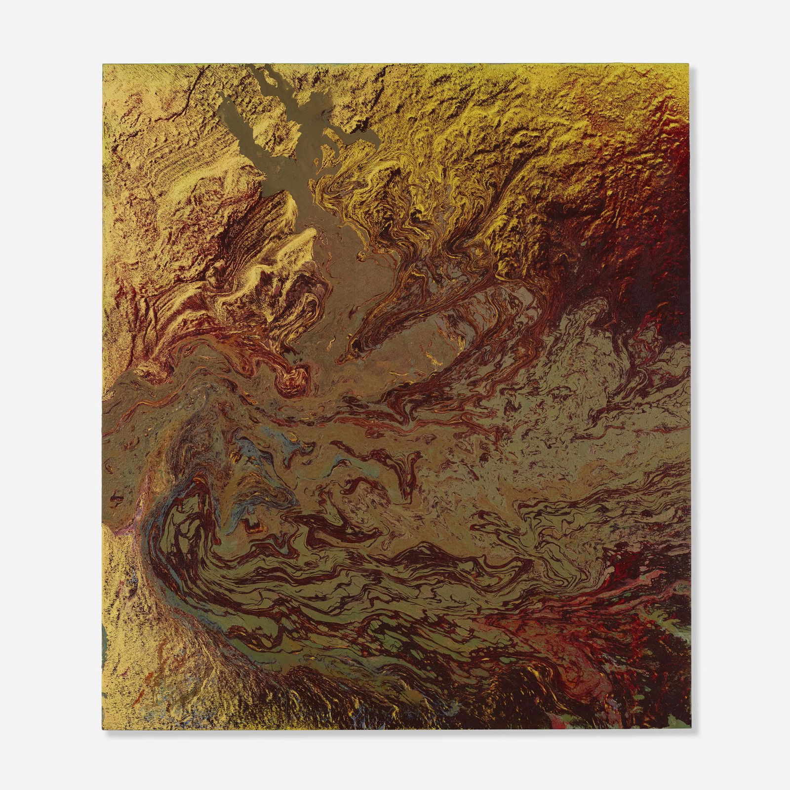 Ryan Sullivan, Untitled: Ryan Sullivan Untitled 2014latex, synthetic polymer paint, enamel, and lacquer on canvas 96 h x 84 w in (244 x 213 cm) Provenance: Maccarone, New York | Acquired from the prev