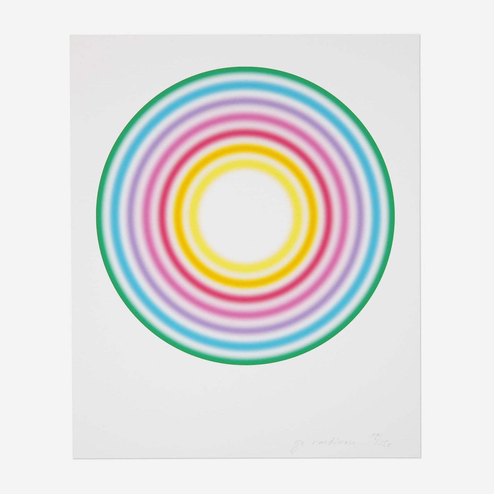 Ugo Rondinone, The Sun: Ugo Rondinone The Sun 2022archival pigment ink print on Innova Etching Cotton Rag 315 gsm and hardcover book print: 22.75 h x 18.75 w in (58 x 48 cm) book: 22.5 h x 19.5 w x 2.25 d in (57 x 50 x 6