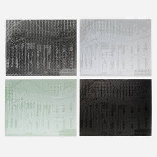 Wayne Gonzales, White House (four works): Wayne Gonzales Gray White House; Green White House; Black White House; Gray White House (reversal) (four works) 2003screenprint in colors on Coventry rag 31 h x 39 w in (79 x 99 cm) This image