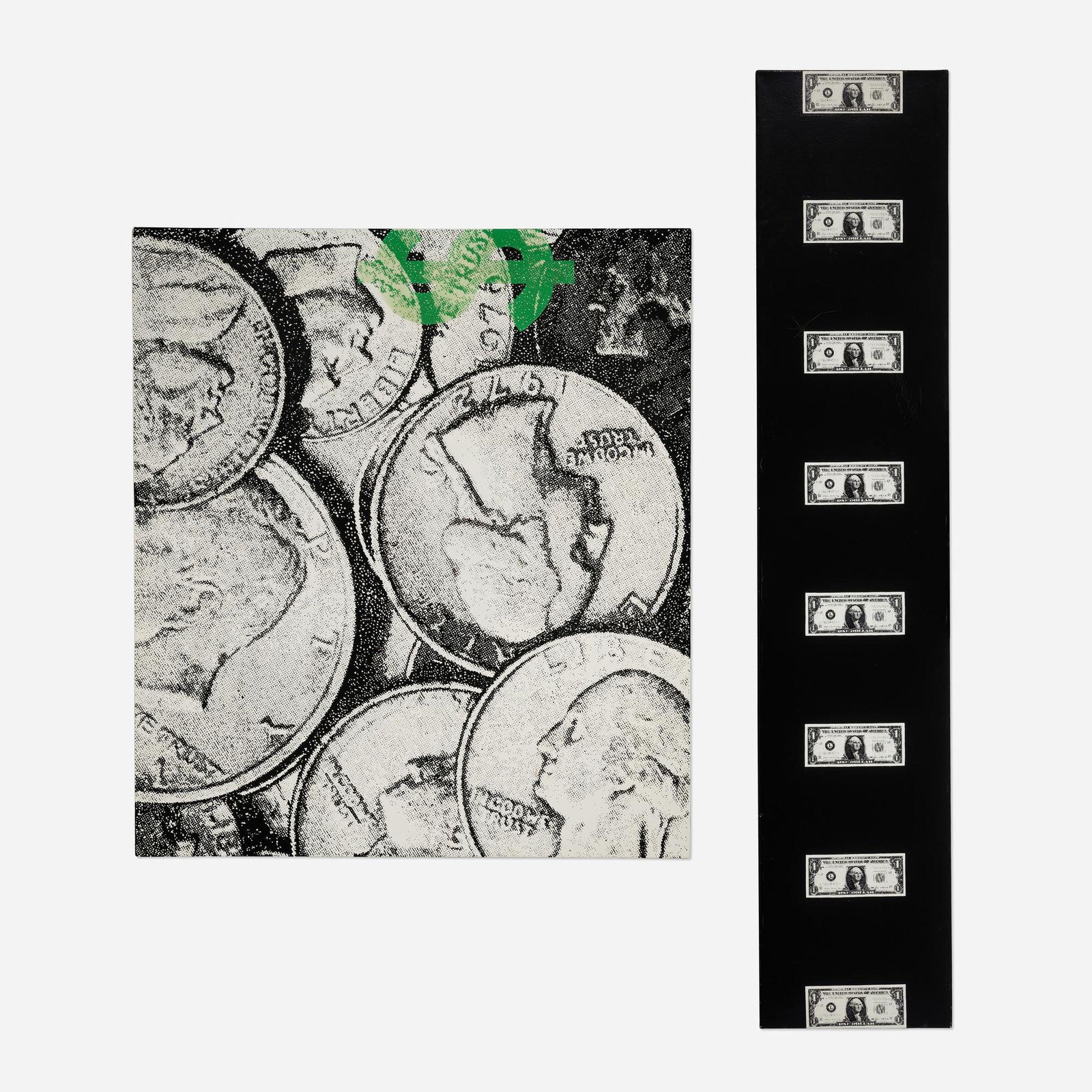 Marilyn Minter, Untitled (diptych): Marilyn Minter Untitled (diptych) 1987enamel on canvas 80 h x 60 w in (203 x 152 cm) 41 h x 36 w in (104 x 91 cm) Signed and dated to verso of each panel 'M. Minter 1987'. Pr