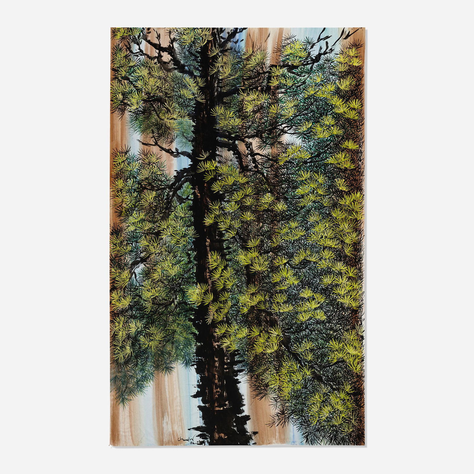 Charlotte Howard, Oriental Tree: Charlotte Howard Oriental Tree 1982watercolor on paper 59 h x 36 w in (150 x 91 cm) Signed and dated to lower left 'C Howard 82'. This work will ship from Lambertville, New