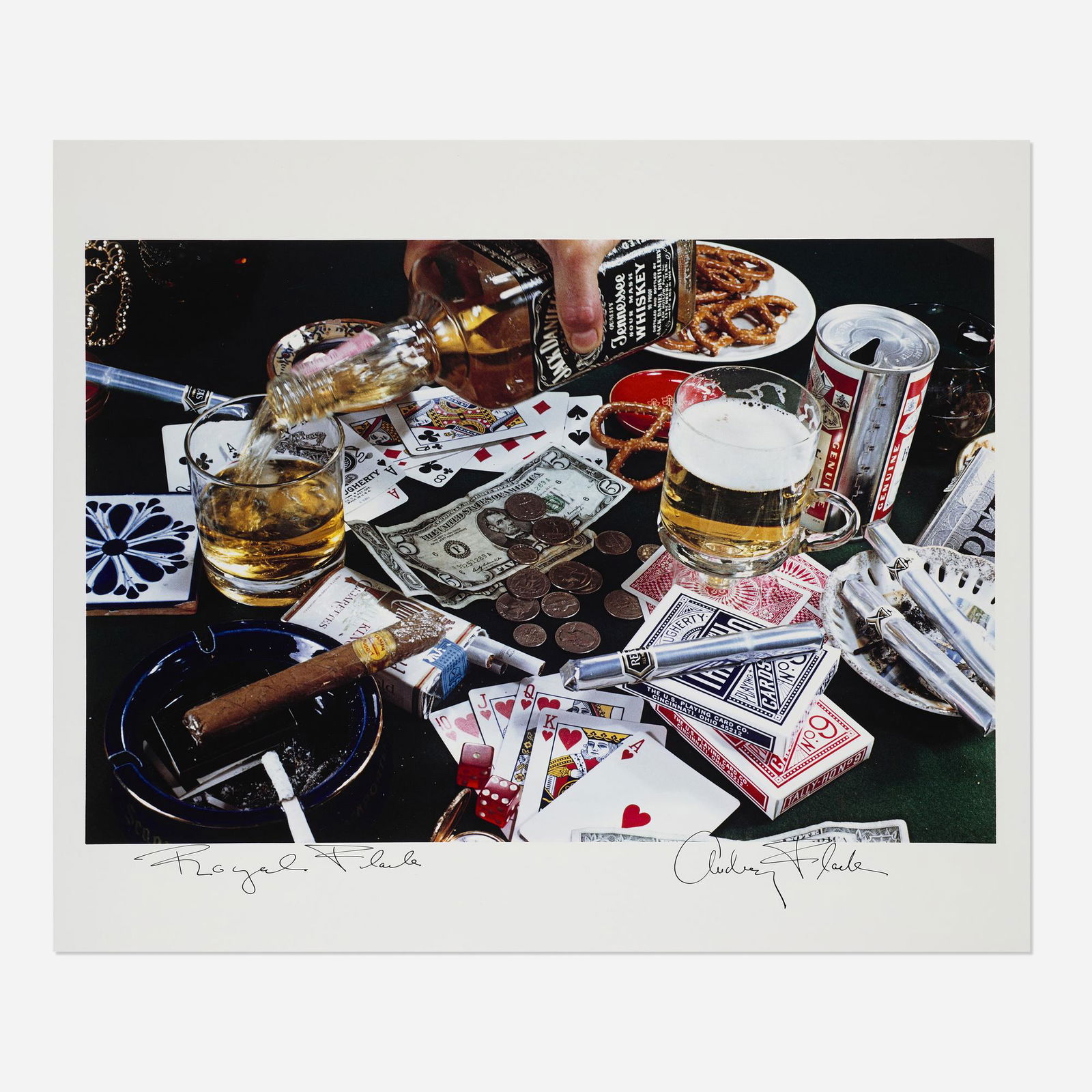 Audrey Flack, Royal Flush: Audrey Flack Royal Flush (from the 12 Photographs - 1973 to 1983 portfolio) 1973 / 1984Dye Transfer print image: 14.625 h x 22 w in (37 x 56 cm) sheet: 19.75 h x 23.75 w in (50 x 60 cm) Sig