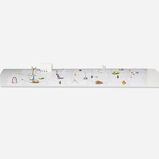Matthew Ronay, Finger Rolls: Matthew Ronay Finger Rolls 2000-01paper, bass wood, metal, enamel paint smallest: 1 h x 1 w x 0.5 d in (3 x 3 x 1 cm) largest: 4.5 h x 3.375 w x 2.25 d in (11 x 9 x 6 cm) Lot includes 45 in