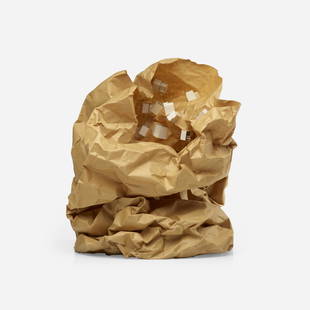 Monika Sosnowska, Untitled (Paper Bag): Monika Sosnowska Untitled (Paper Bag) 2003paper bag with paper collage 16.5 h x 14 w x 13.5 d in (42 x 36 x 34 cm) Dimensions of this work vary based on installation. Provenance