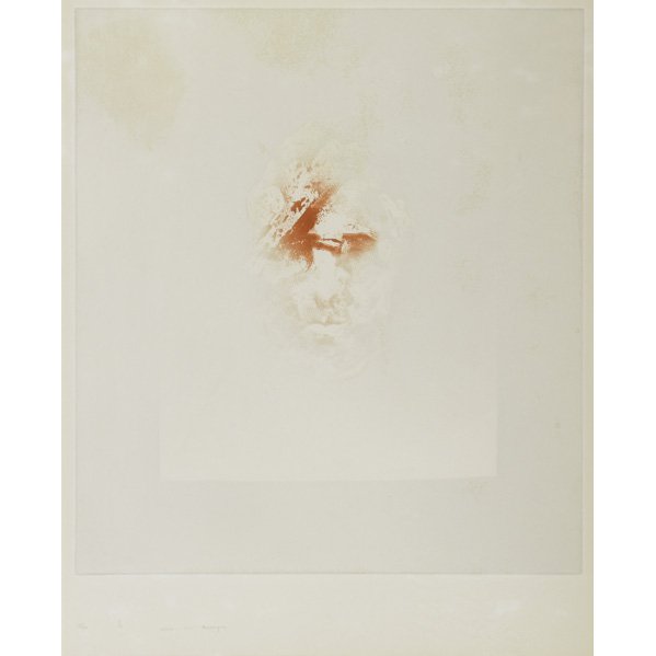 LOUIS LE BROCQUY (Irish, b.1916); Etchings in color: LOUIS LE BROCQUY (Irish, b.1916); Etchings in colors, William Butler Yeats (framed); Signed and numbered; 19 1/2'' x 17 1/4'' (plate)