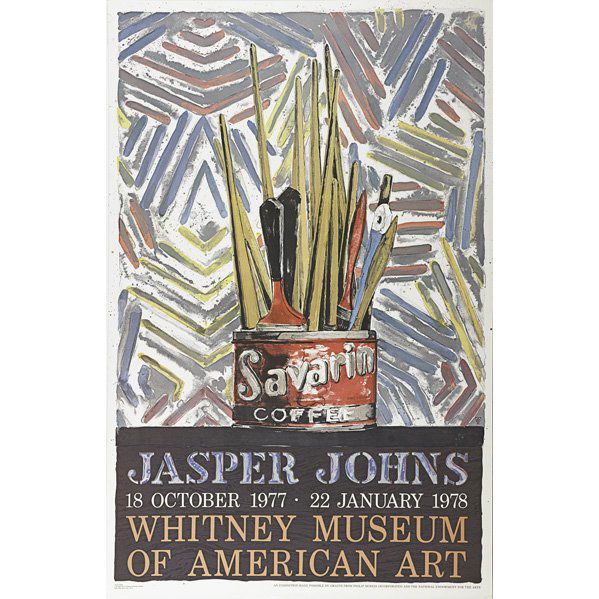JASPER JOHNS (American, b. 1930); Poster; Savarin: JASPER JOHNS (American, b. 1930); Poster; Savarin (Whitney Museum of American Art), 1977; 45'' x 29 3/4''