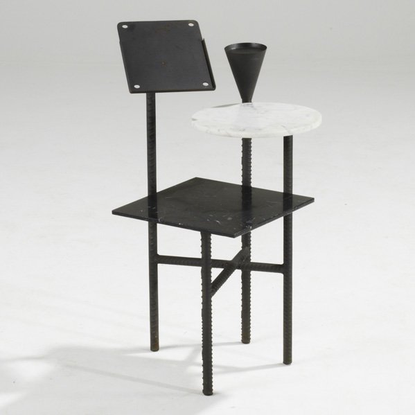 PHILIPPE STARCK; Tele-table from the Paramount Hot: PHILIPPE STARCK; Tele-table from the Paramount Hotel in New York, 1980s; Unmarked; 29'' x 16'' x 21''