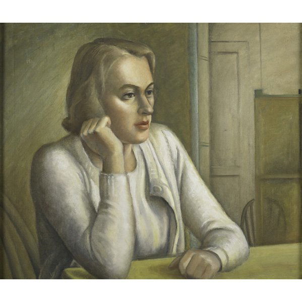 FLORENCE BARTLEY SMITHBURN (American, 1904-1989);: FLORENCE BARTLEY SMITHBURN (American, 1904-1989); Oil on canvas; Untitled; 20'' x 24''