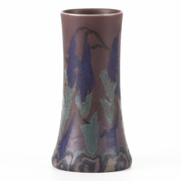 LOUISE ABEL; ROOKWOOD; Decorated Mat vase, 1922; M: LOUISE ABEL; ROOKWOOD; Decorated Mat vase, 1922; Marked; 6'' x 2 3/4''