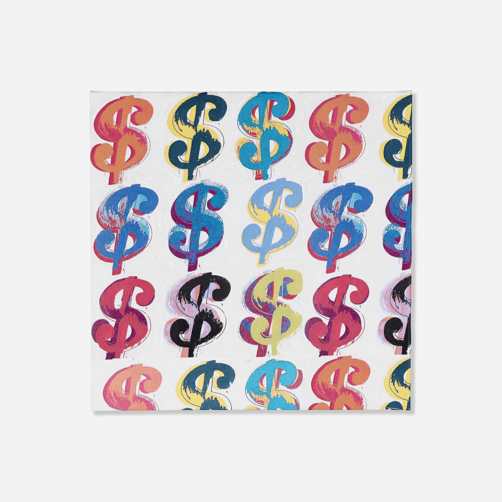 Tom Dash, Dollar Sign: Tom Dash Dollar Sign 2017collage on canvas with hand-painting 12 h x 12 w in (30 x 30 cm) Signed, dated and numbered to verso 'Tom Dash 2017 4/20'. This work is number 4 from the edition of 20