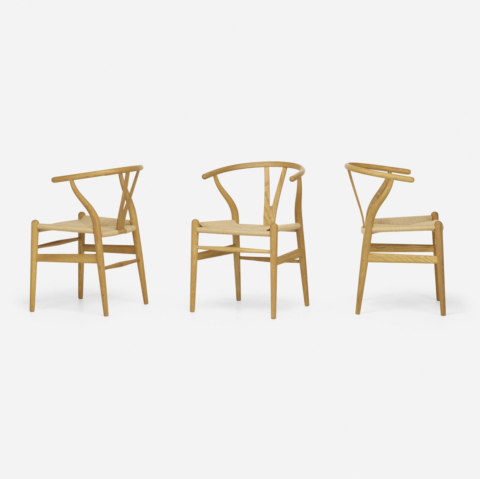 Hans J. Wegner, Wishbone chairs, set of three (1 of 4)